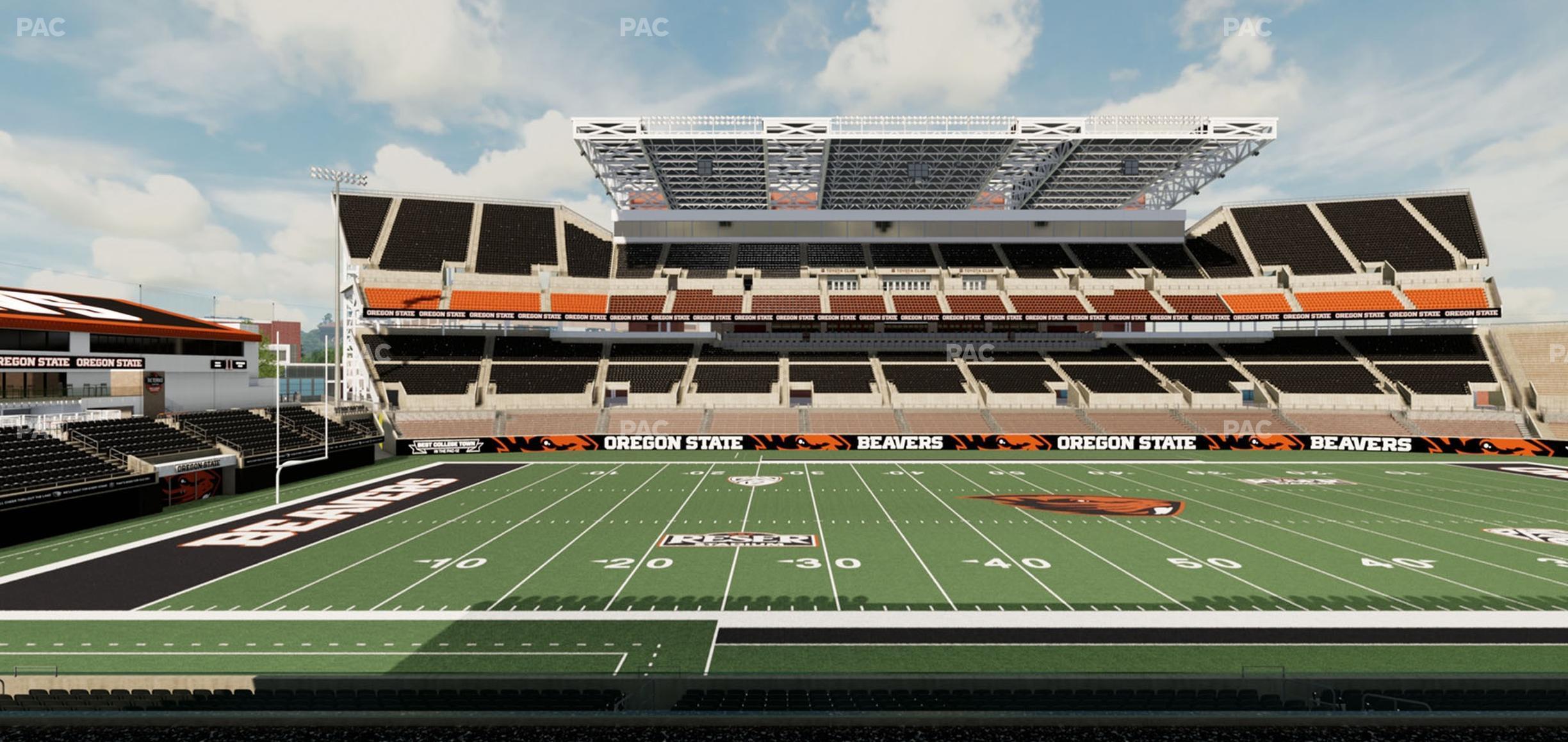 Seating view for Reser Stadium Section Box 27