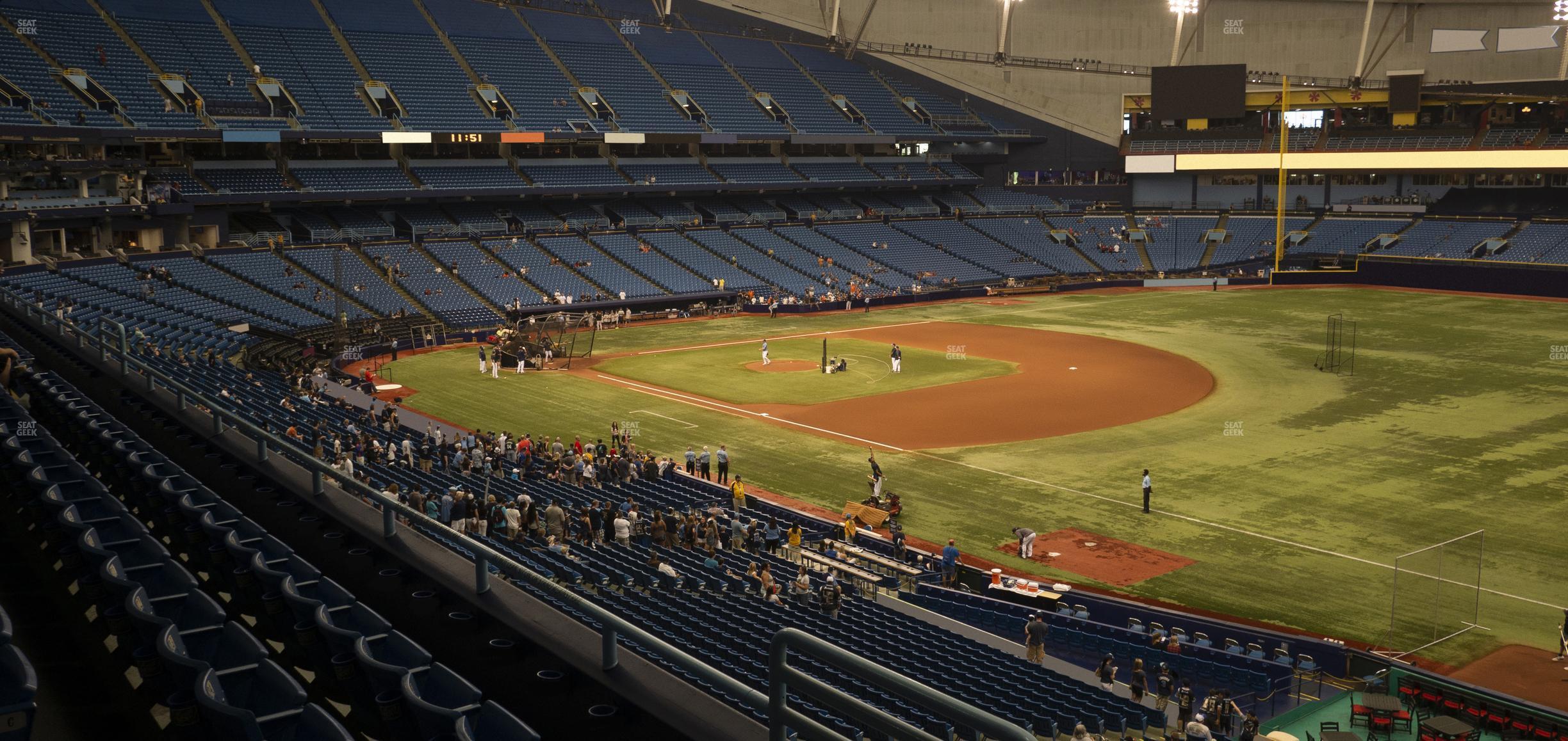 Seating view for Tropicana Field Section 222