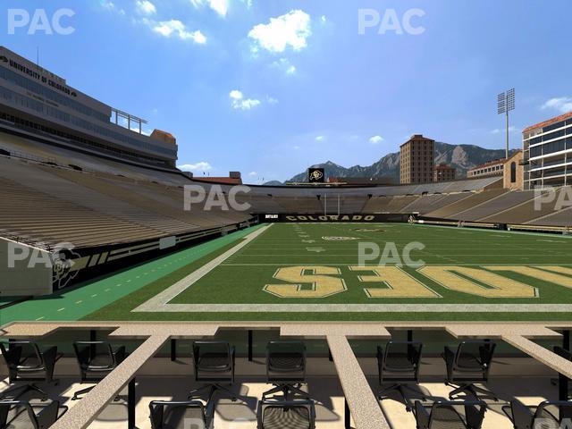 Seating view for Folsom Field Section Loge Box 145