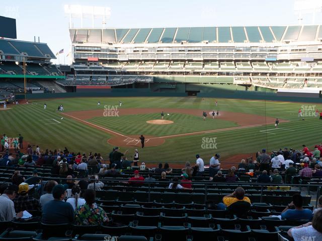 Seating view for Oakland Coliseum Section Rear 116