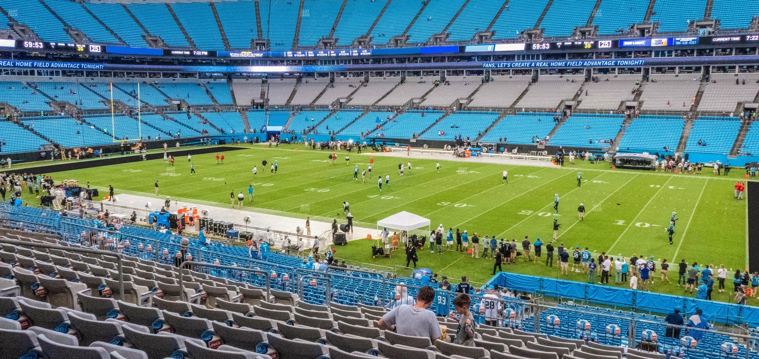 Seating view for Bank of America Stadium Section 340