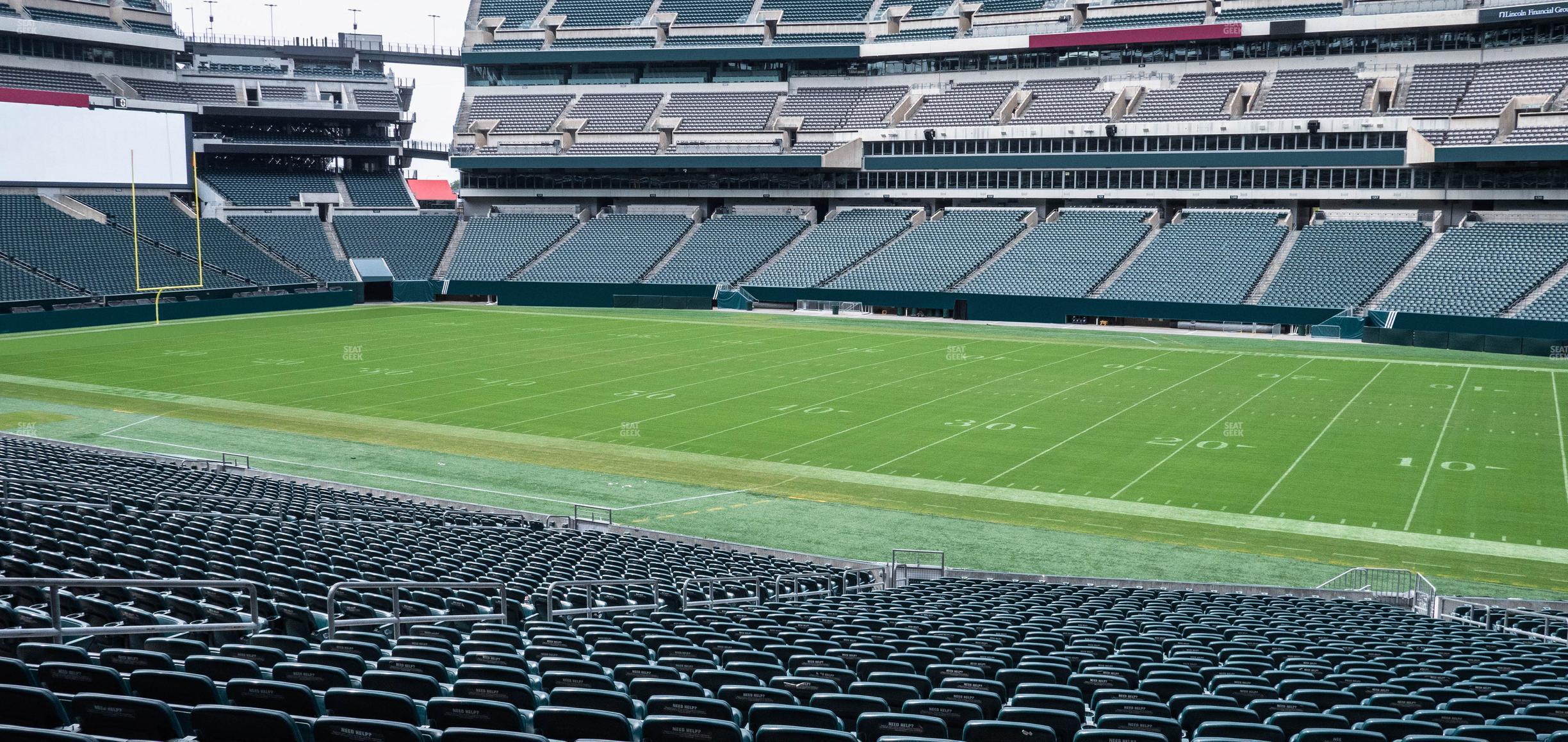 Seating view for Lincoln Financial Field Section 122