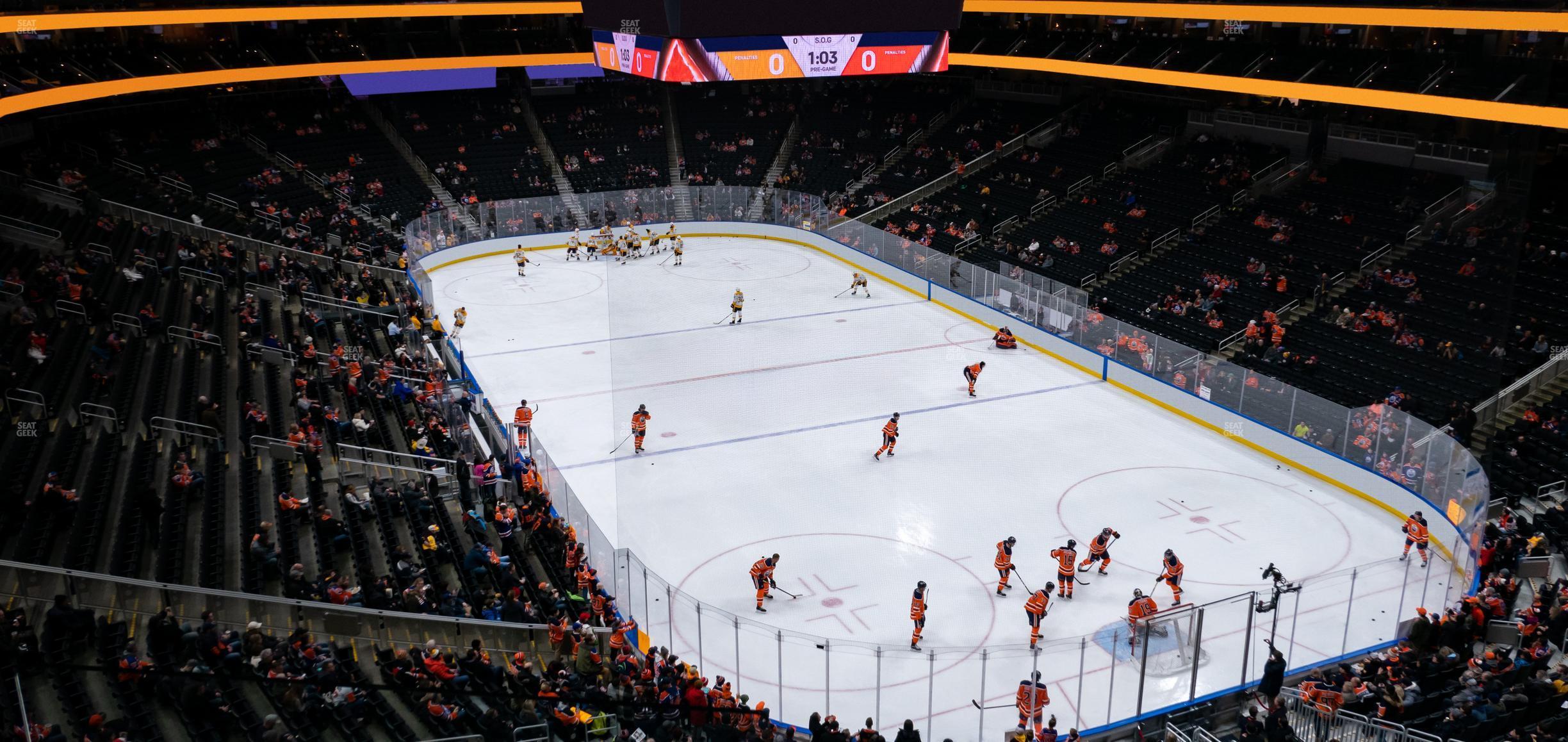 Seating view for Rogers Place Section Loge 1