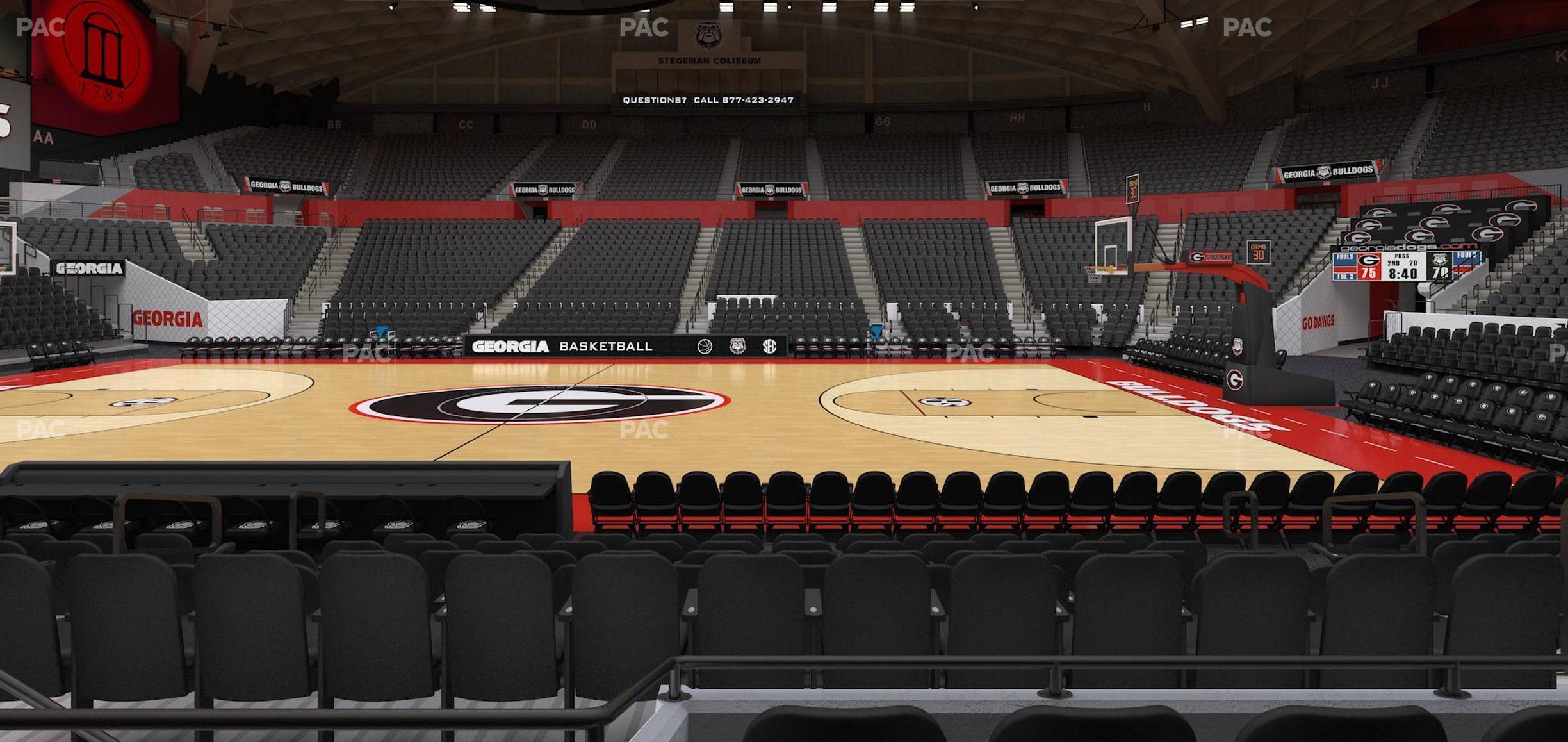 Seating view for Stegeman Coliseum Section T