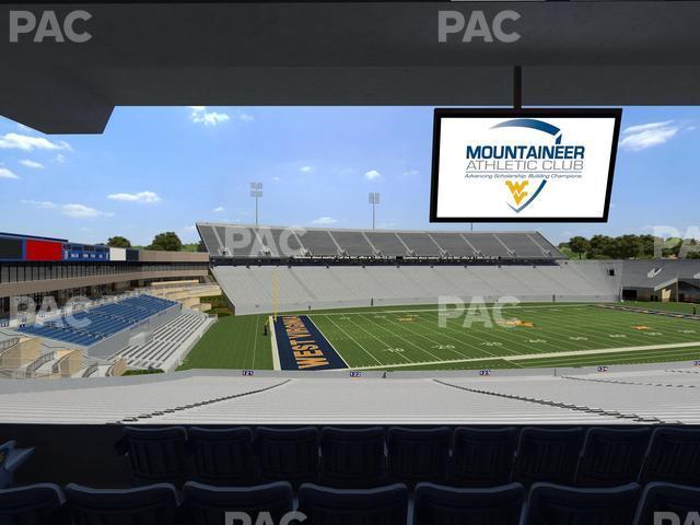 Seating view for Mountaineer Field at Milan Puskar Stadium Section Field Box 43