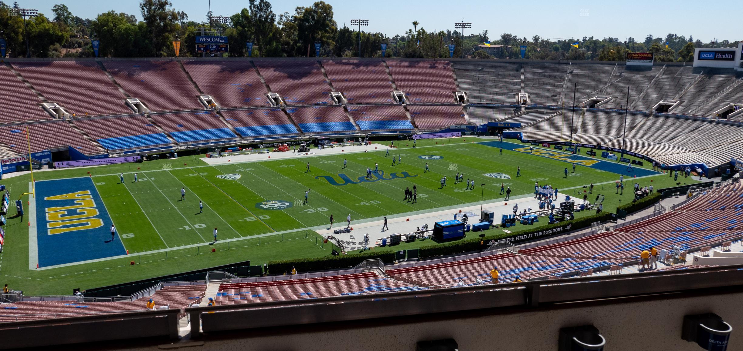 Seating view for Rose Bowl Stadium Section Club 109