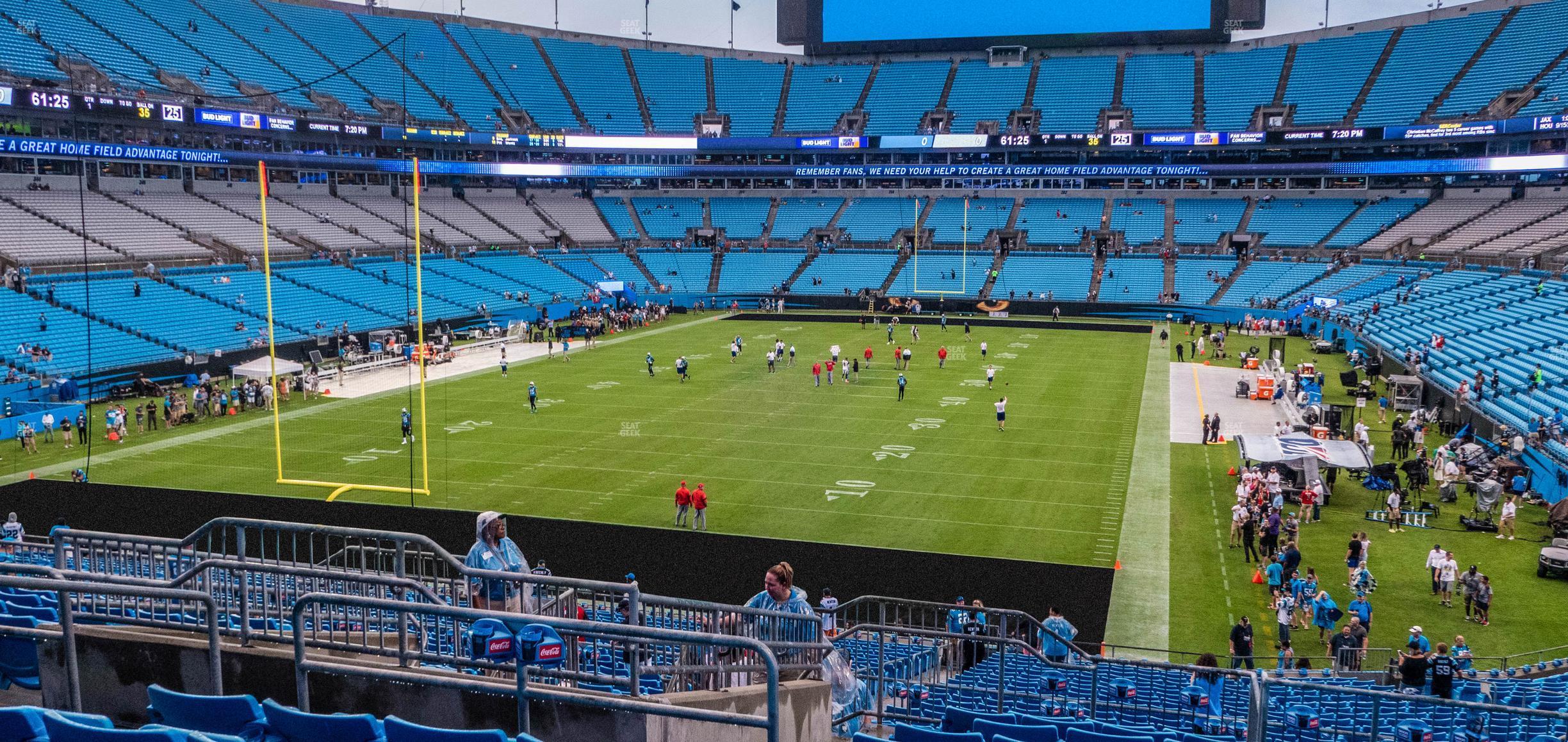 Seating view for Bank of America Stadium Section 227