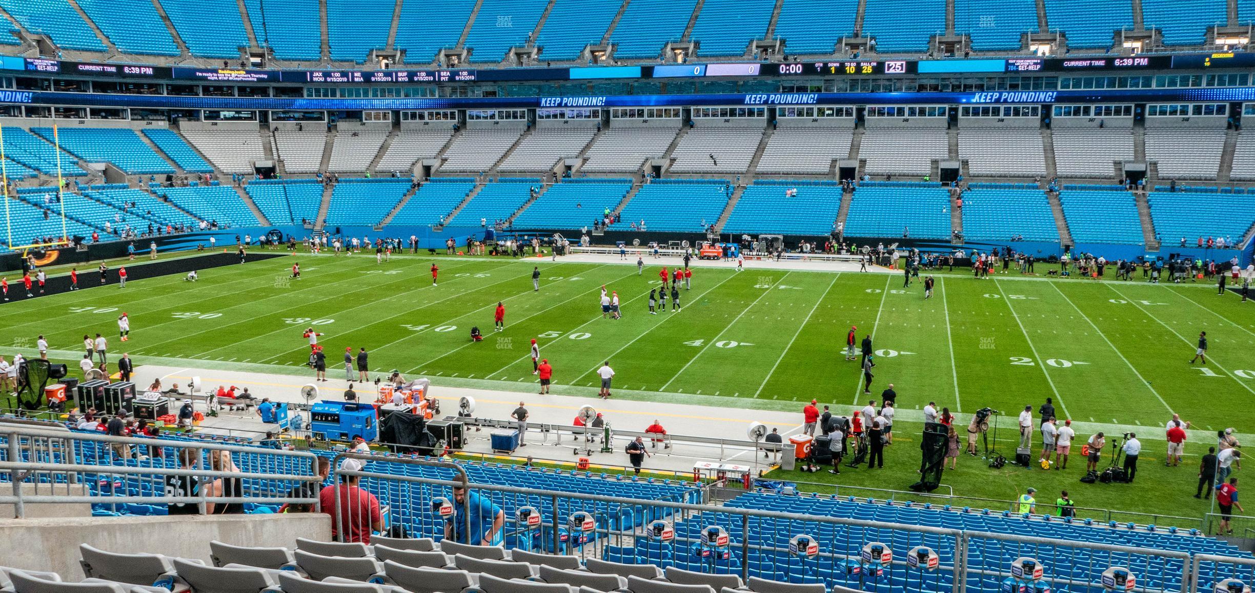 Seating view for Bank of America Stadium Section 314