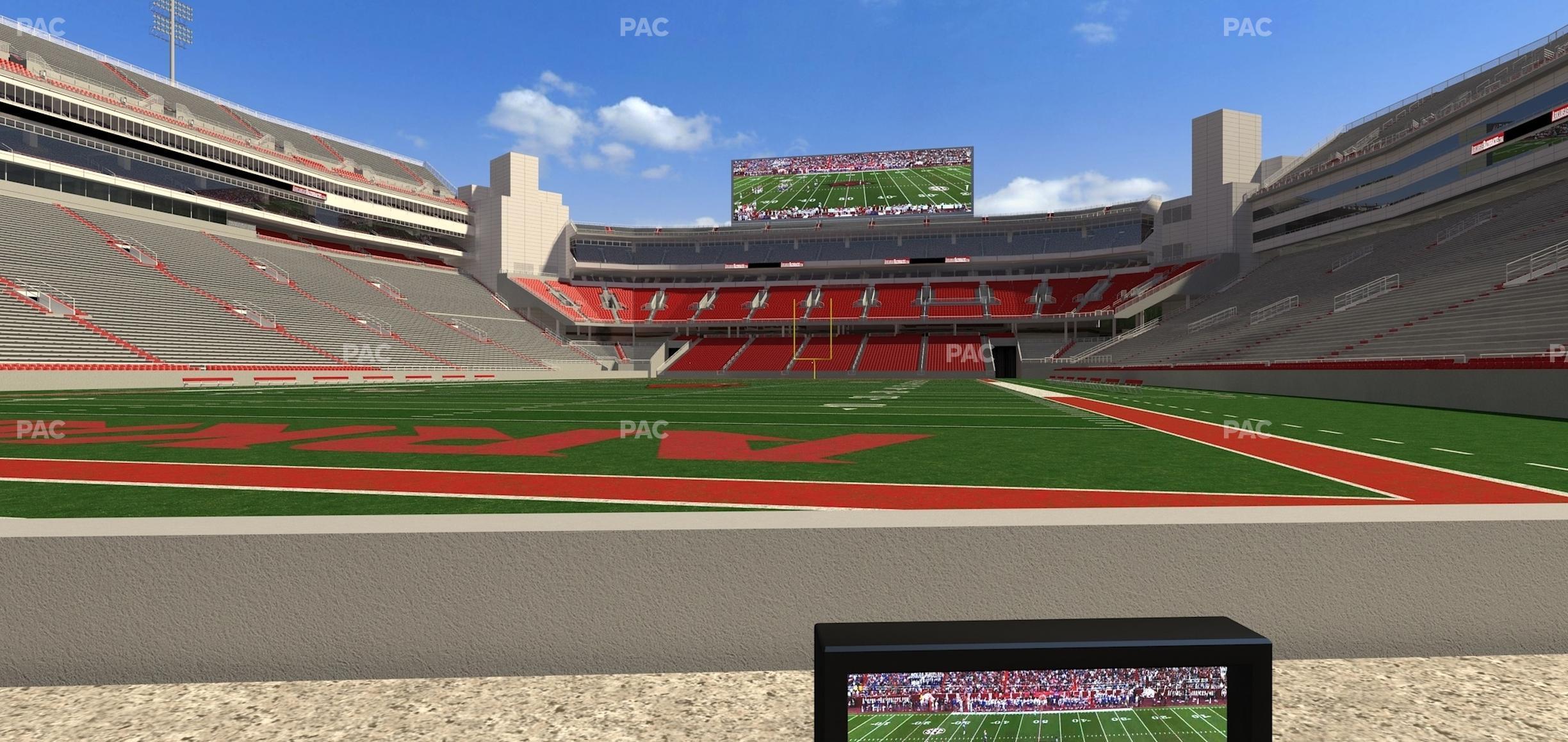 Seating view for Razorback Stadium Section Loge 3