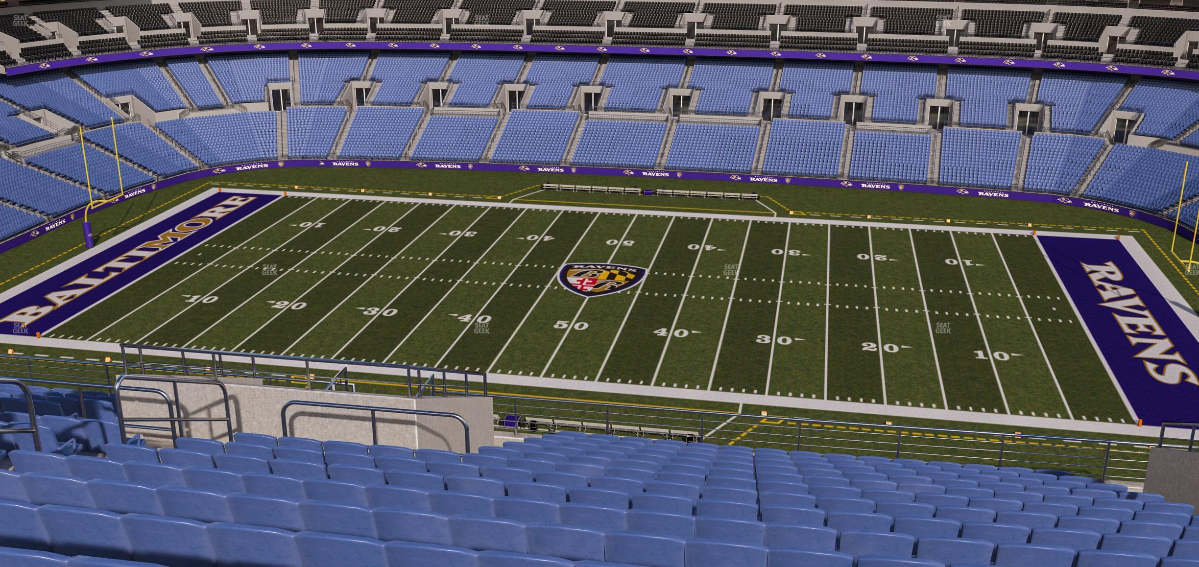 Seating view for M&T Bank Stadium Section 525