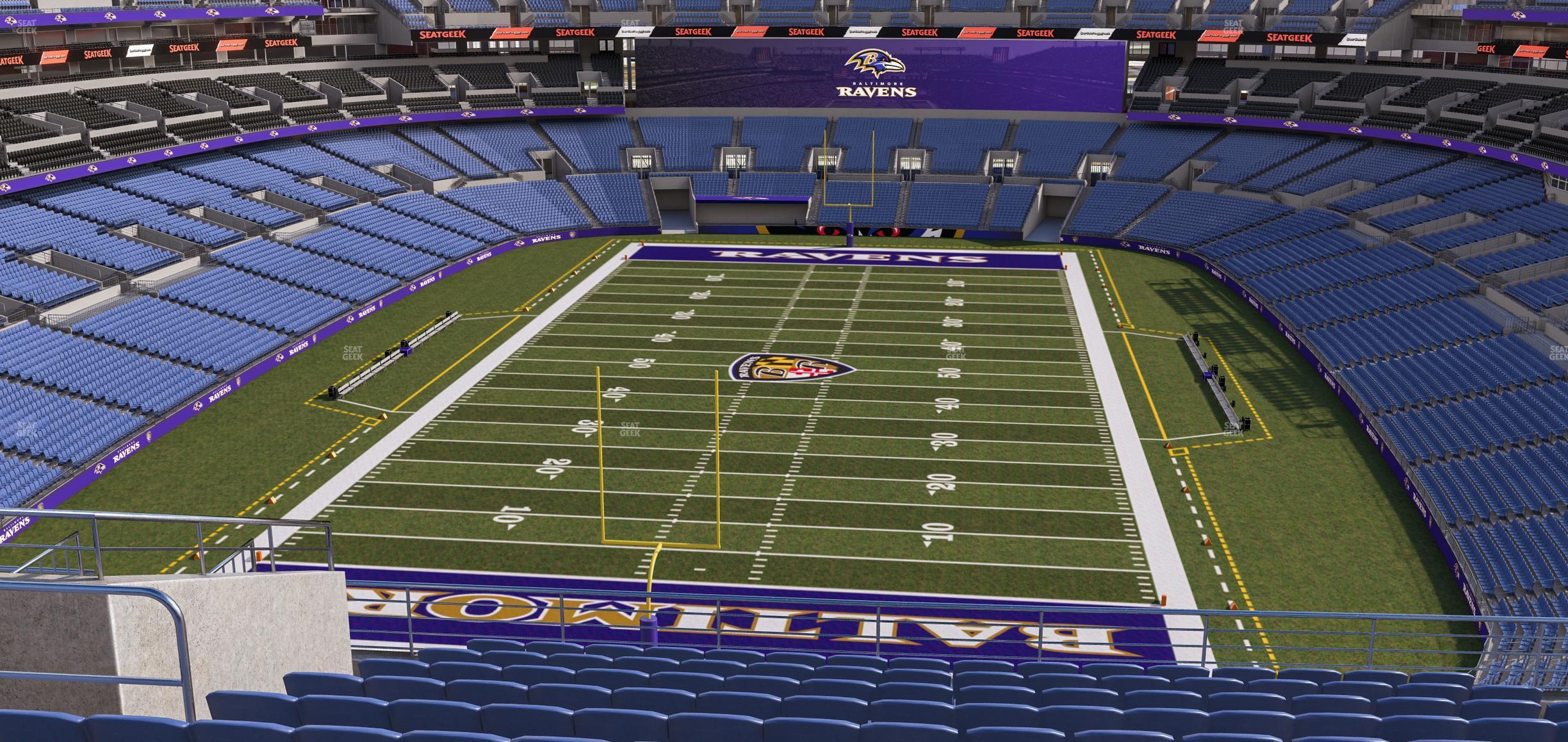 Seating view for M&T Bank Stadium Section 539