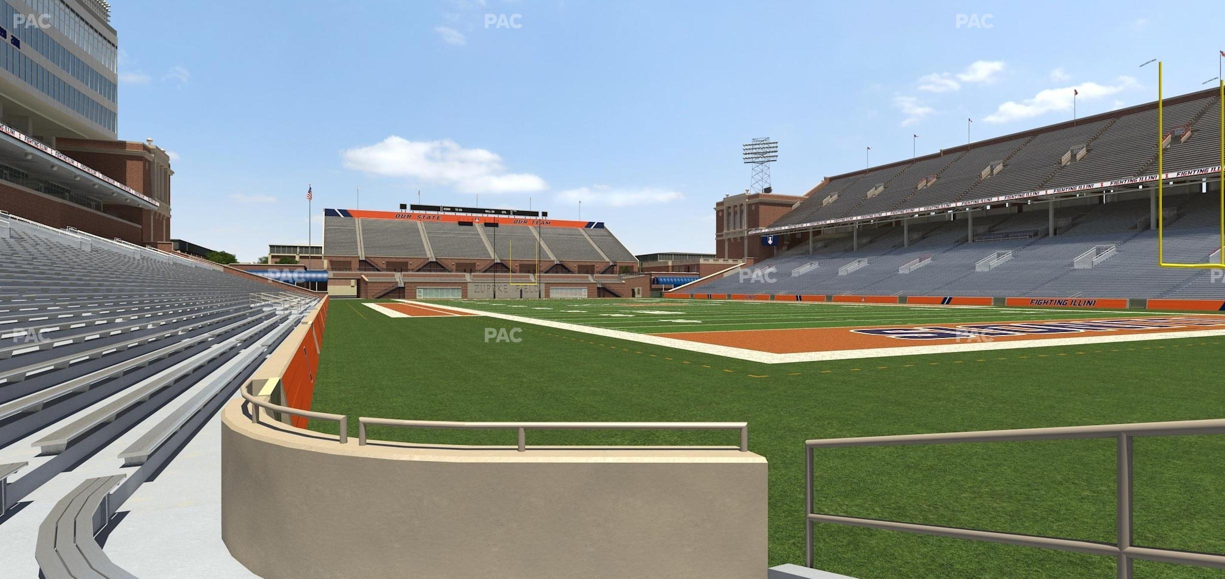 Seating view for Memorial Stadium - IL Section 120