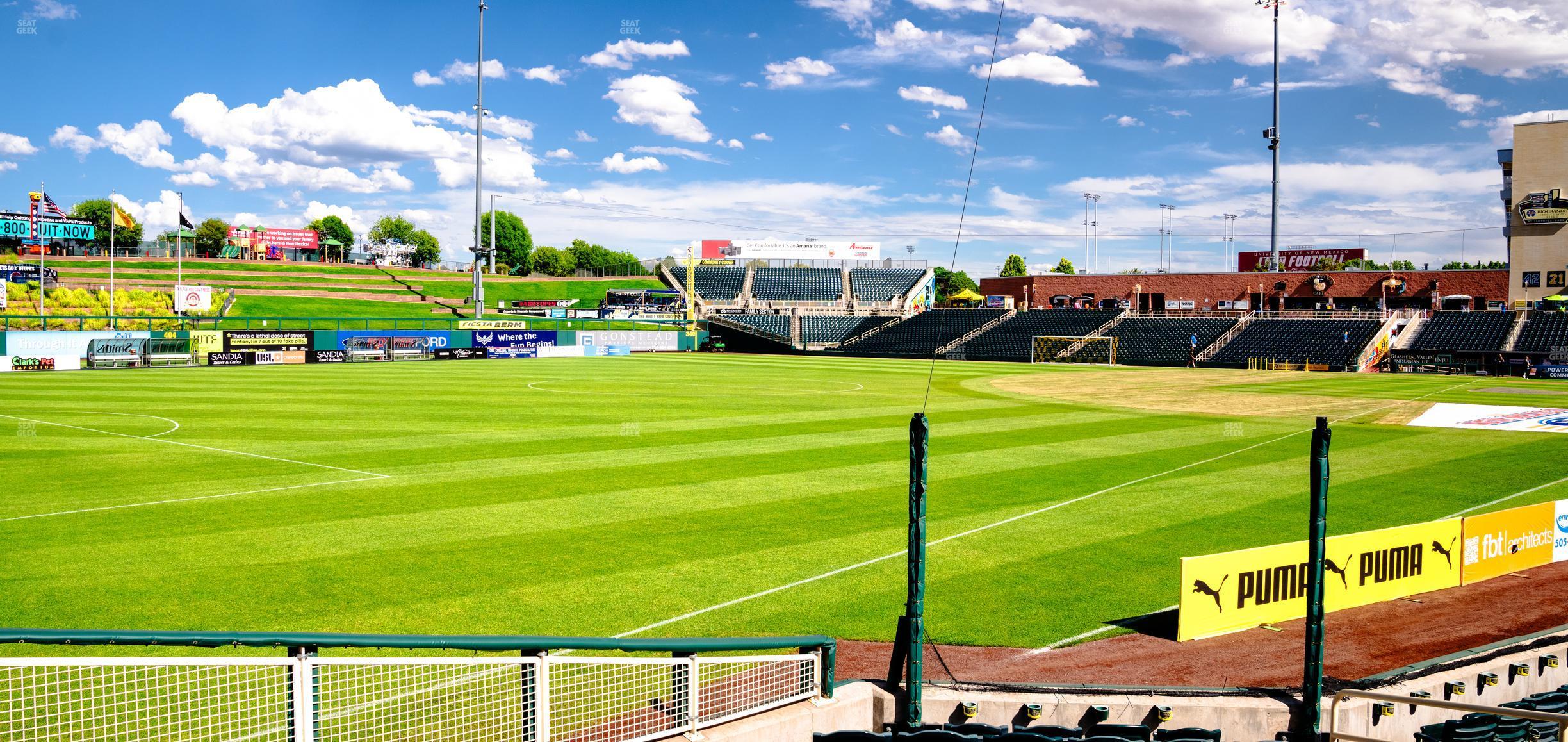 Seating view for Rio Grande Credit Union Field at Isotopes Park Section 123