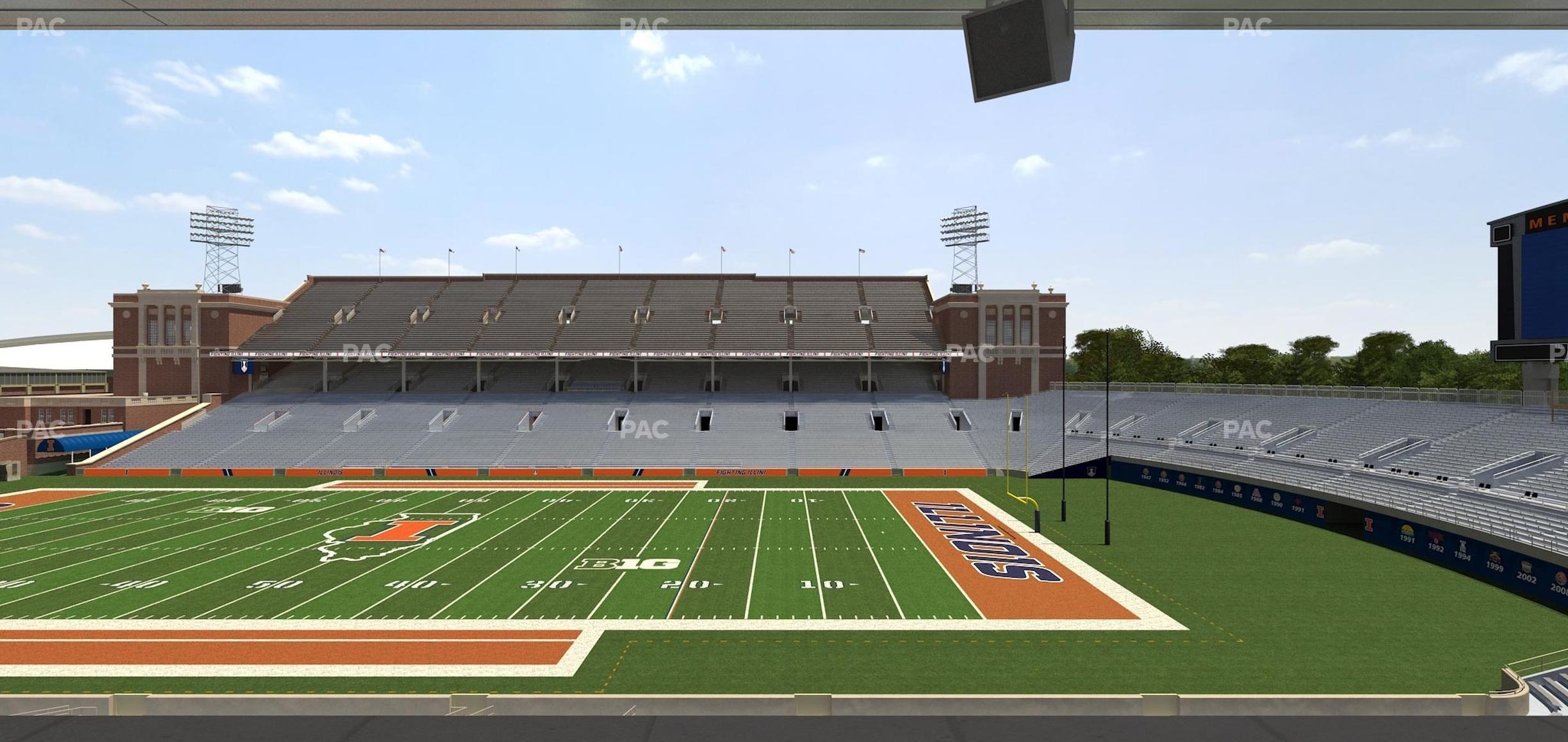 Seating view for Memorial Stadium - IL Section Colonnades Club 304