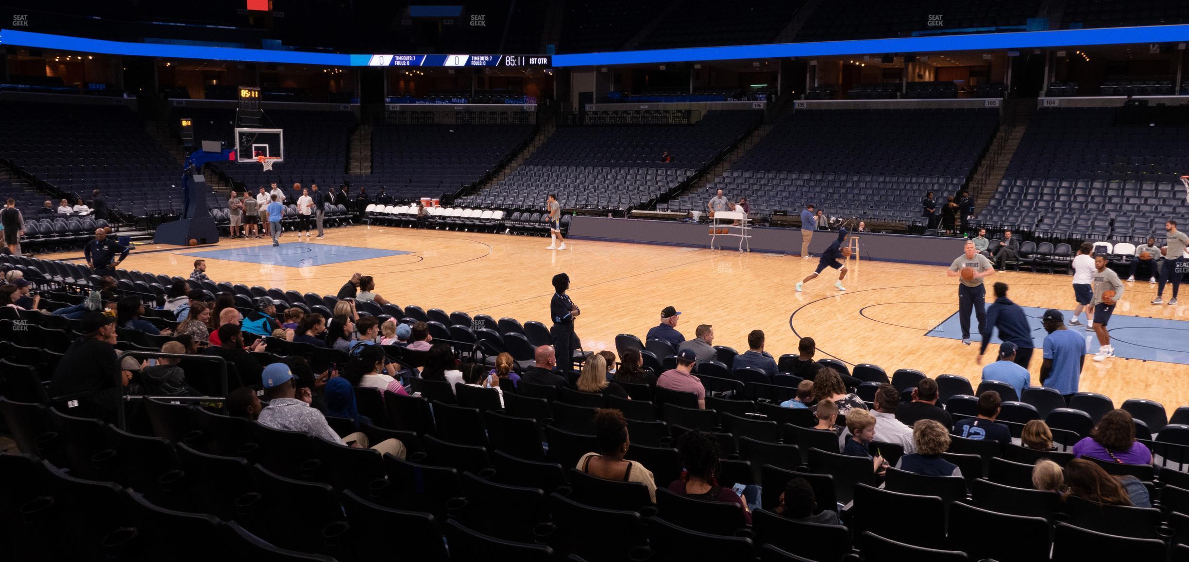 Seating view for FedExForum Section 115