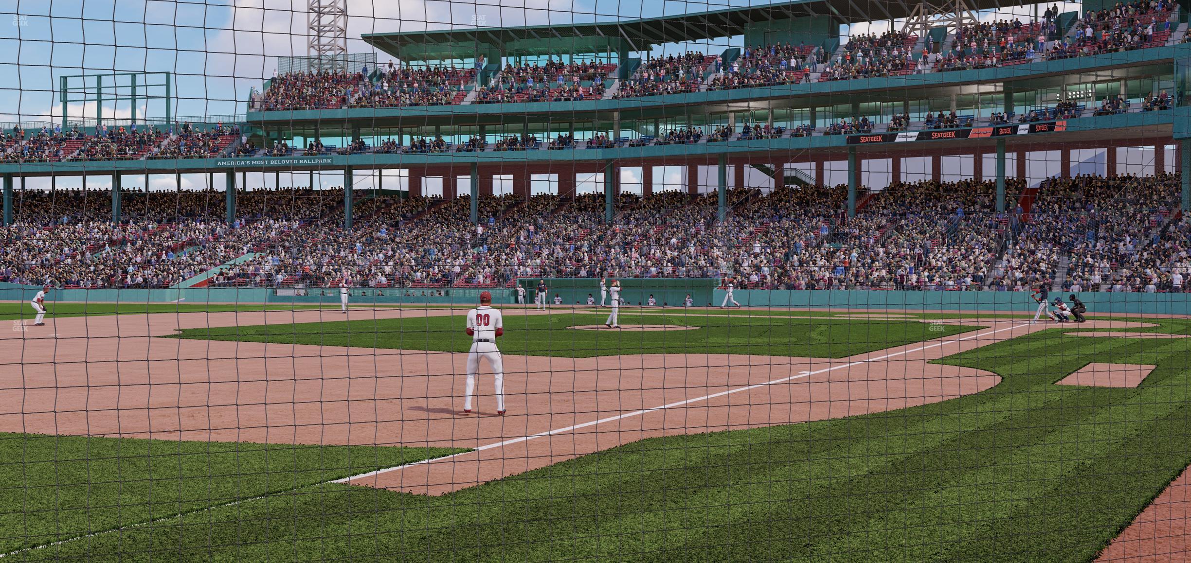 Seating view for Fenway Park Section Dugout Box 75