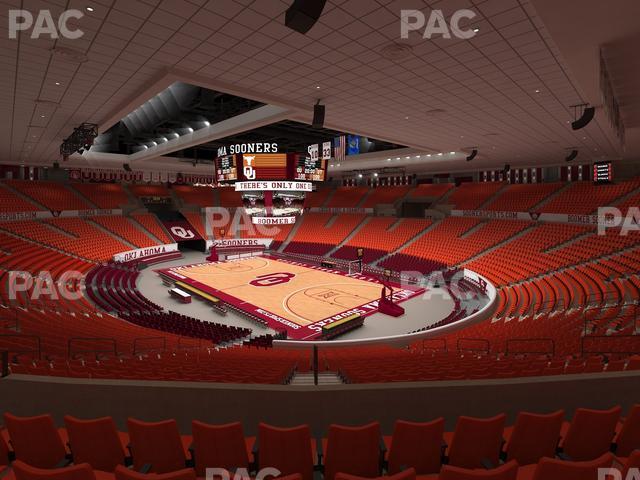 Seating view for Lloyd Noble Center Section 217