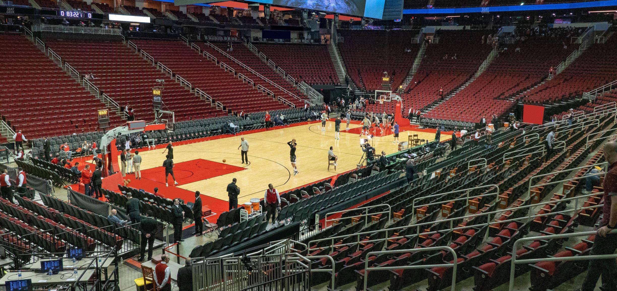 Seating view for Toyota Center Section 124