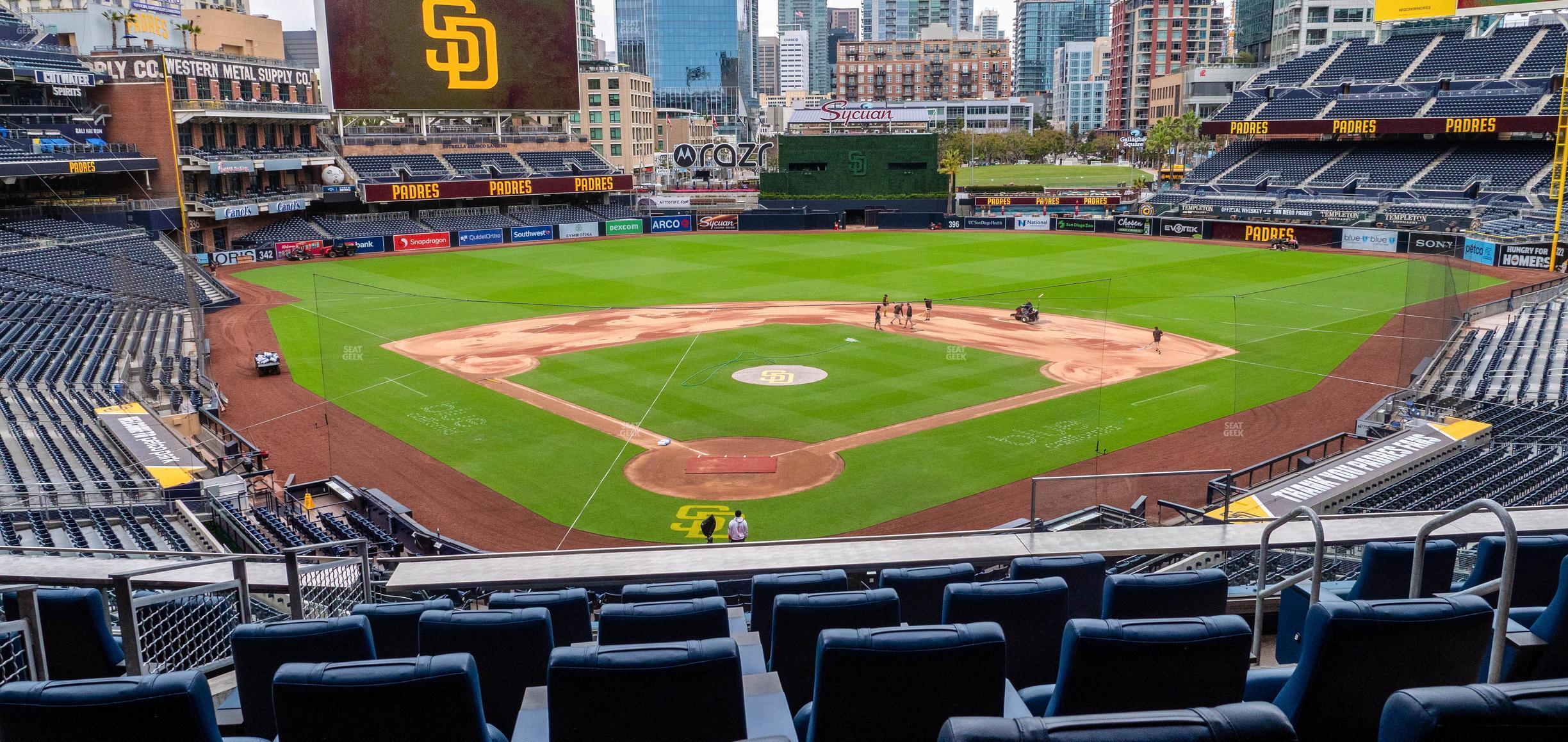 Seating view for Petco Park Section The Gallagher Chairmans Club A