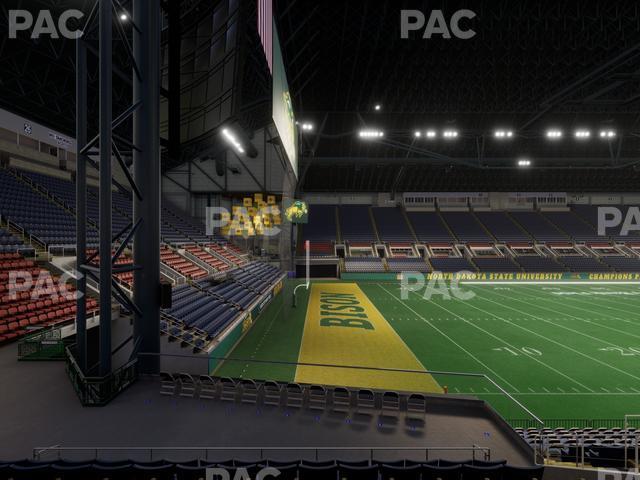 Seating view for Fargodome Section Elevated 23