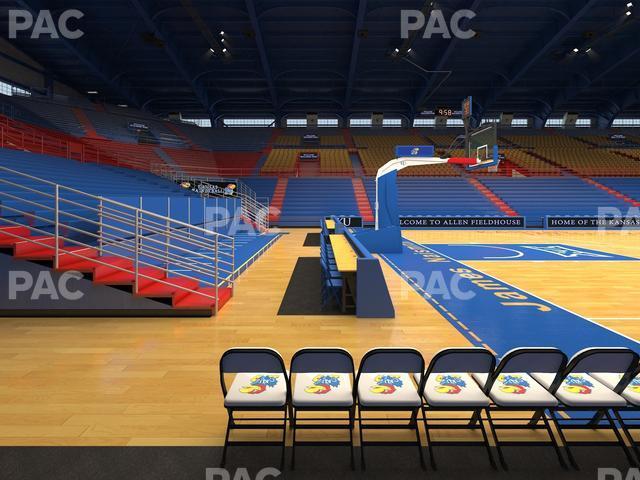 Seating view for Allen Fieldhouse Section U