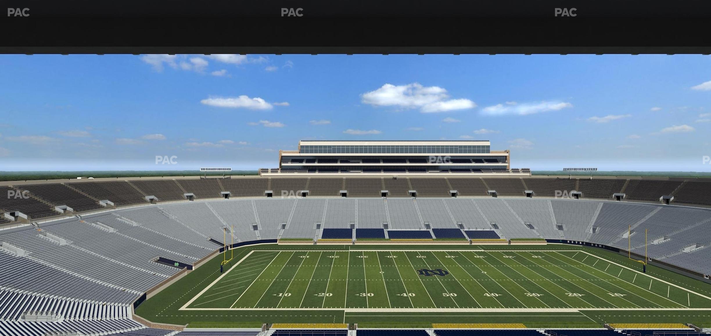 Seating view for Notre Dame Stadium Section Duncan Club 730