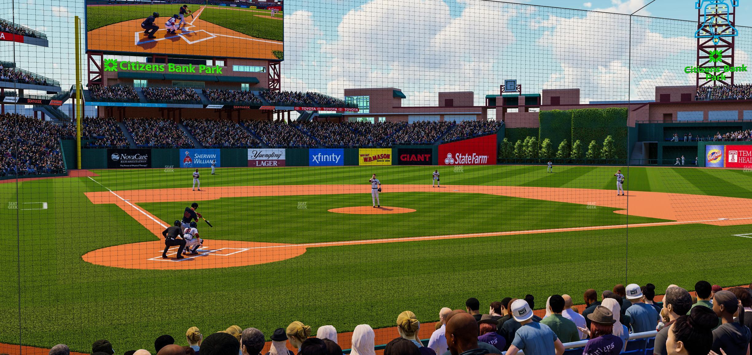 Seating view for Citizens Bank Park Section Dugout F