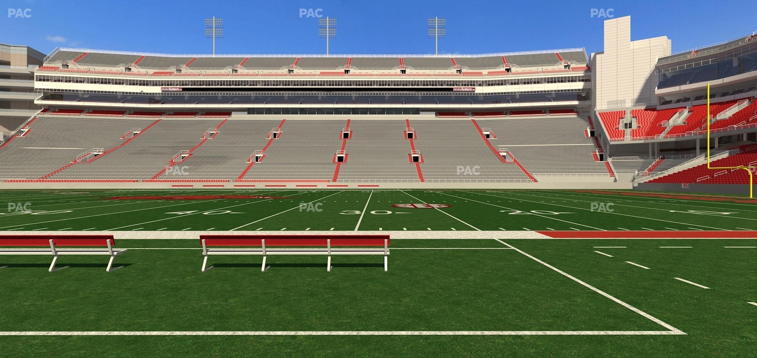 Seating view for Razorback Stadium Section 103