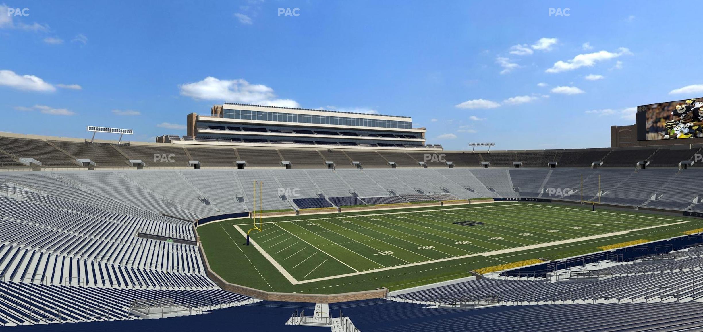 Seating view for Notre Dame Stadium Section 132