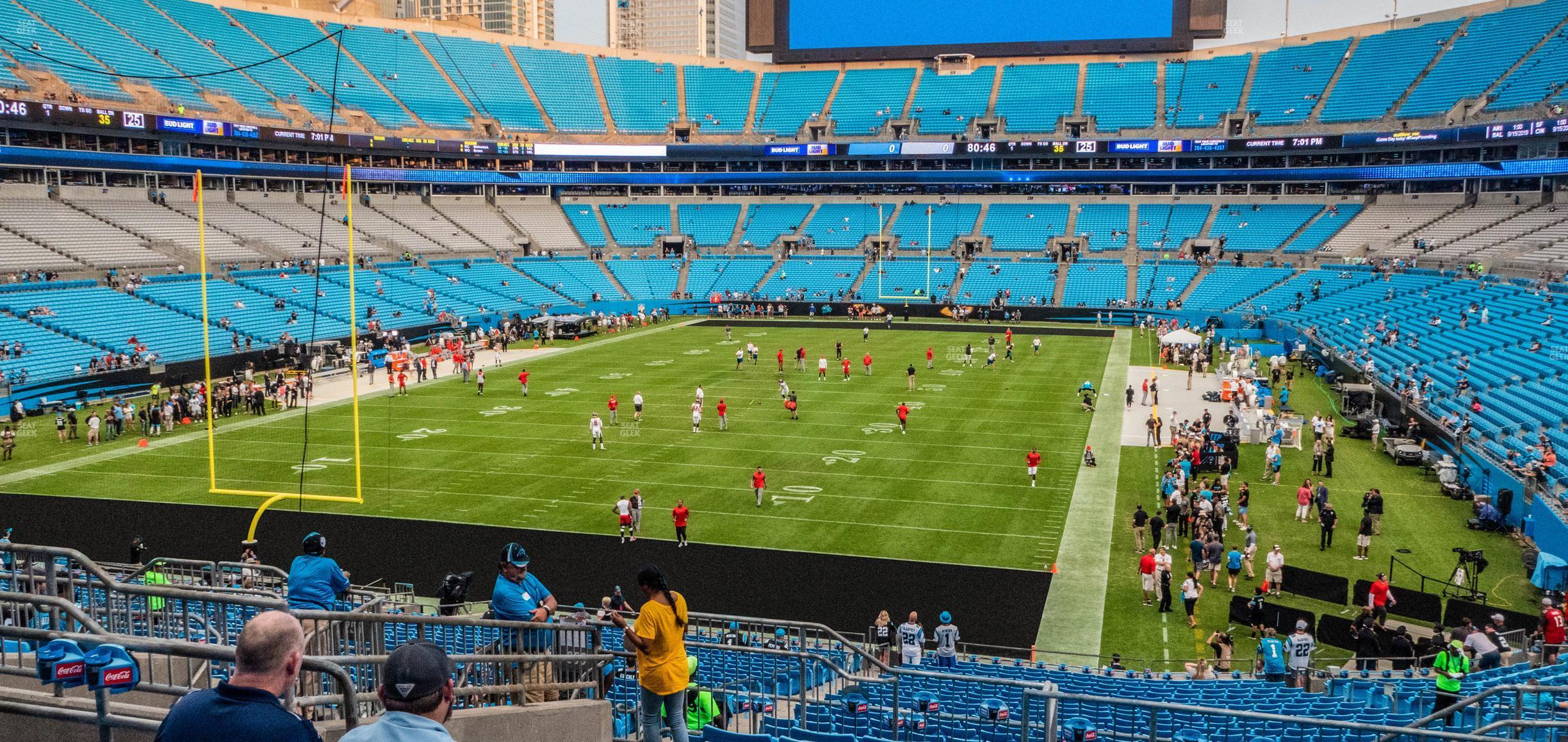 Seating view for Bank of America Stadium Section 255