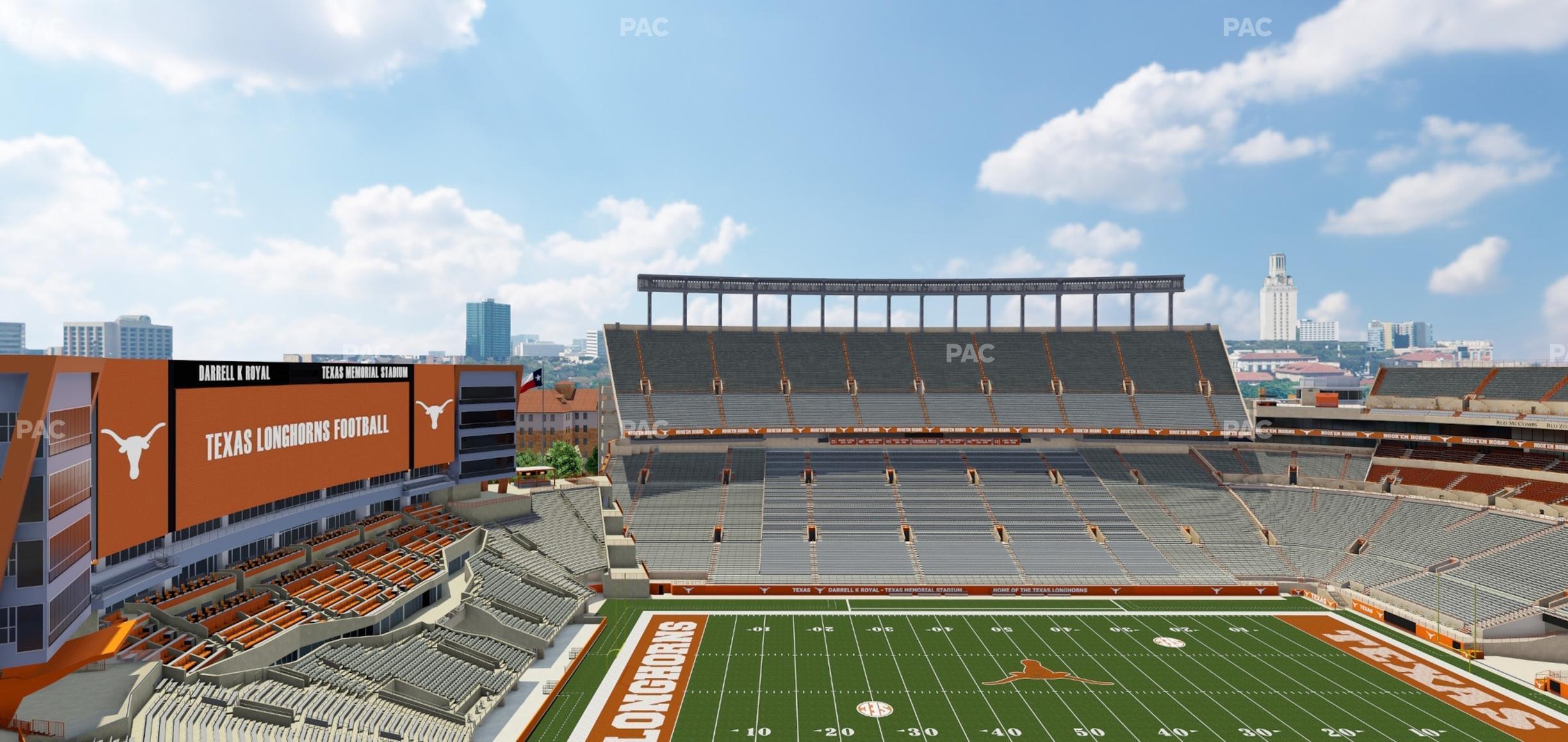 Seating view for Darrell K Royal - Texas Memorial Stadium Section 130