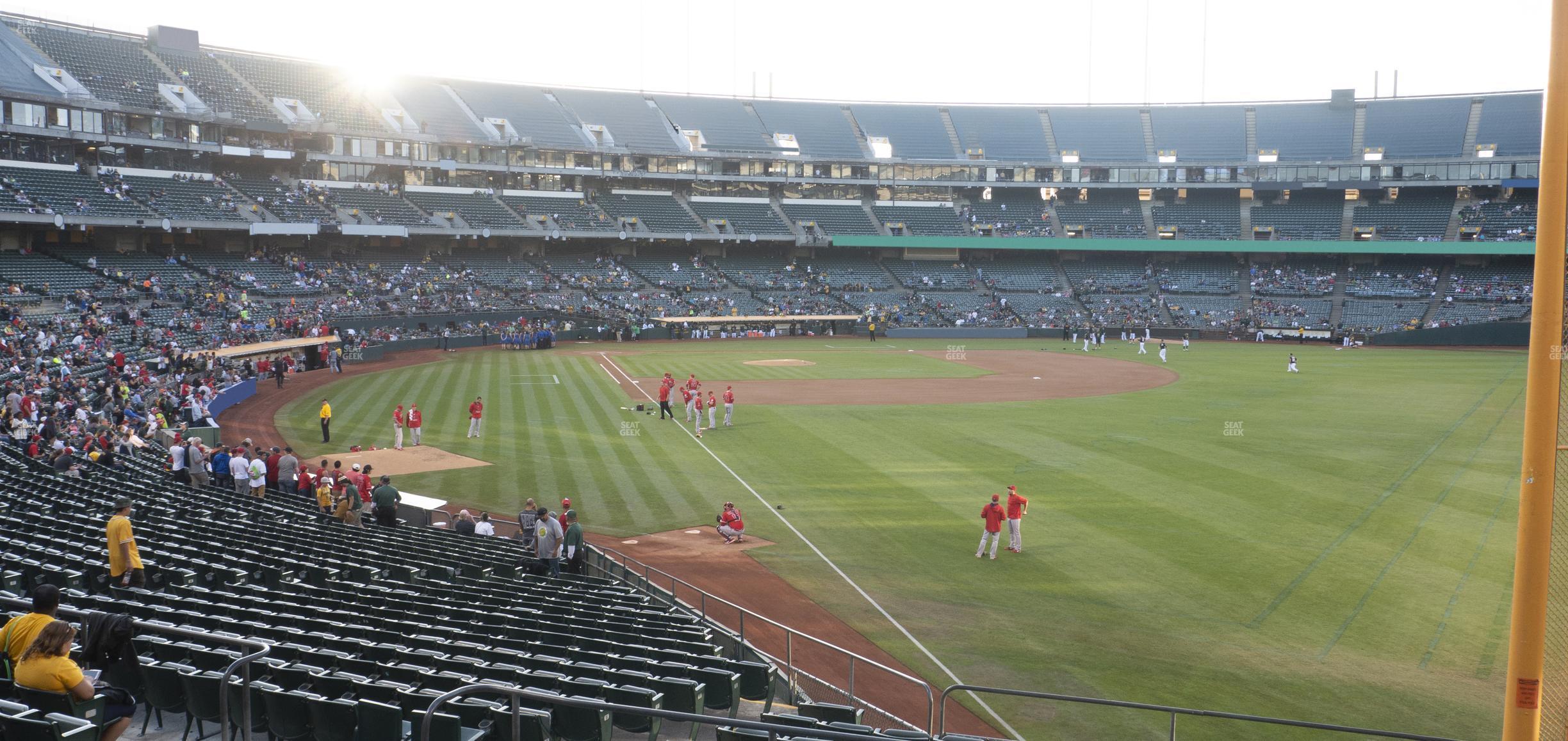 Seating view for Oakland Coliseum Section Rear 103