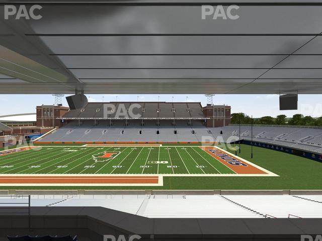 Seating view for Memorial Stadium - IL Section Colonnades Club 305