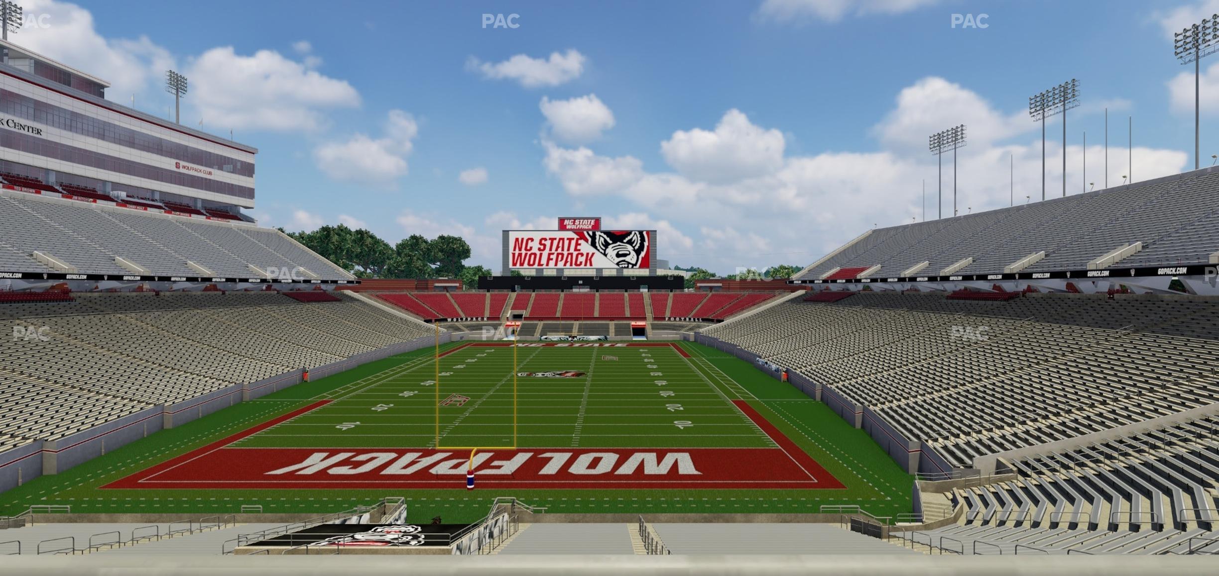 Seating view for Carter-Finley Stadium Section 212