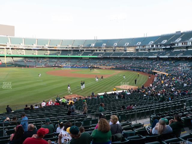 Seating view for Oakland Coliseum Section Rear 129