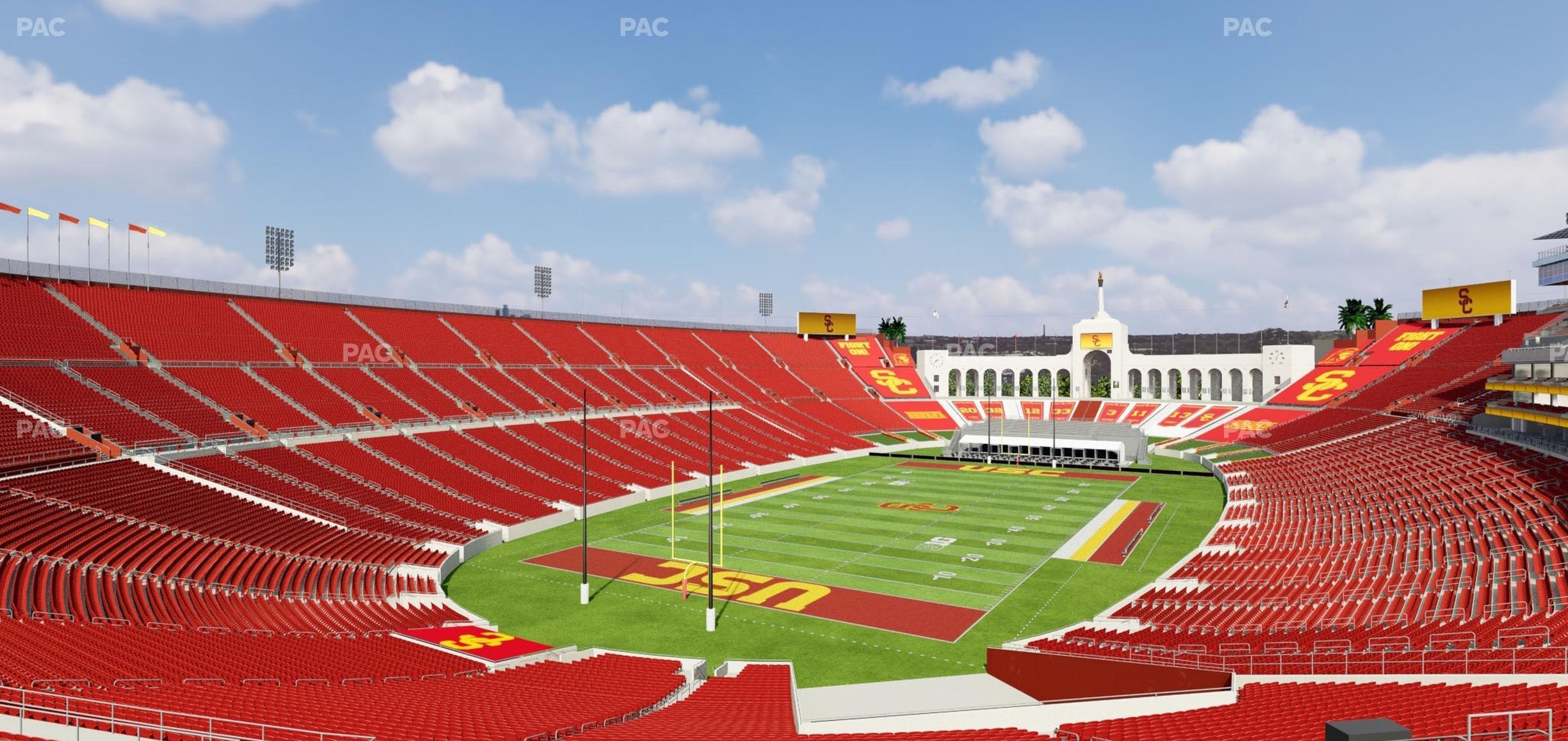 Seating view for Los Angeles Memorial Coliseum Section 212