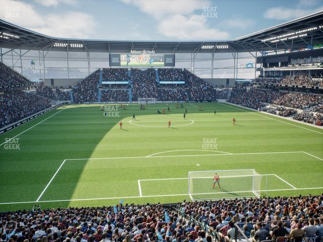 Seating view for Allianz Field Section Roof Deck