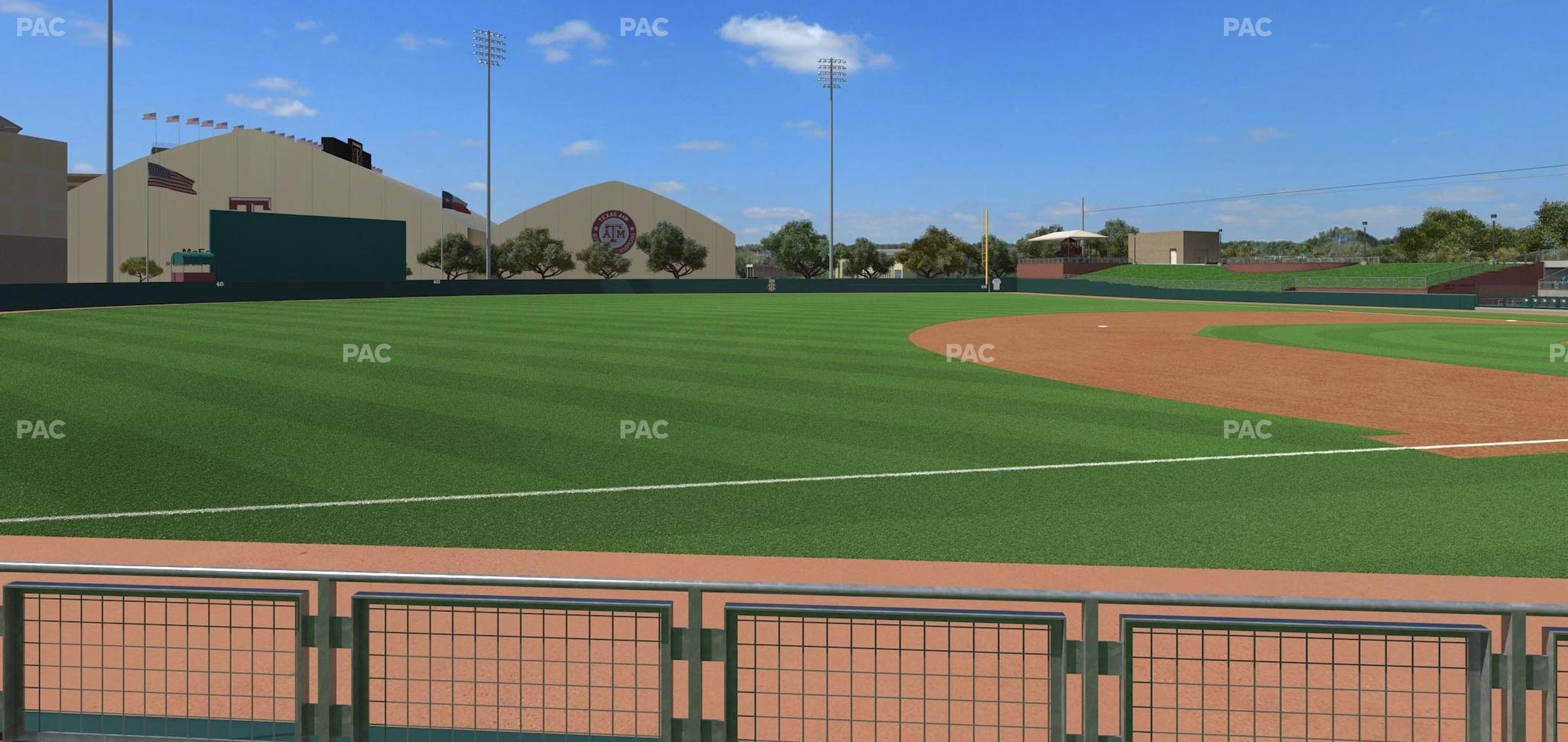 Seating view for Olsen Field at Blue Bell Park Section Third Base Bleachers