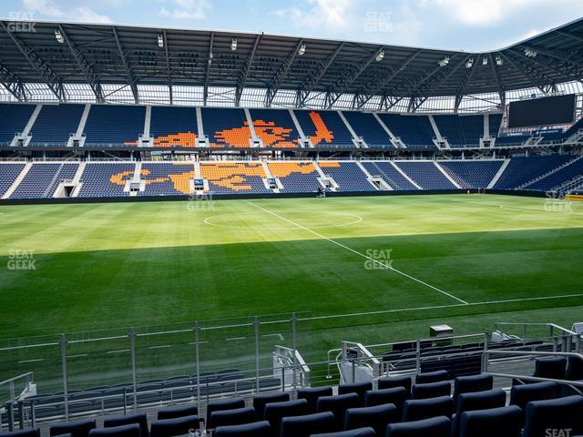 Seating view for TQL Stadium Section Pitch View West Club 6