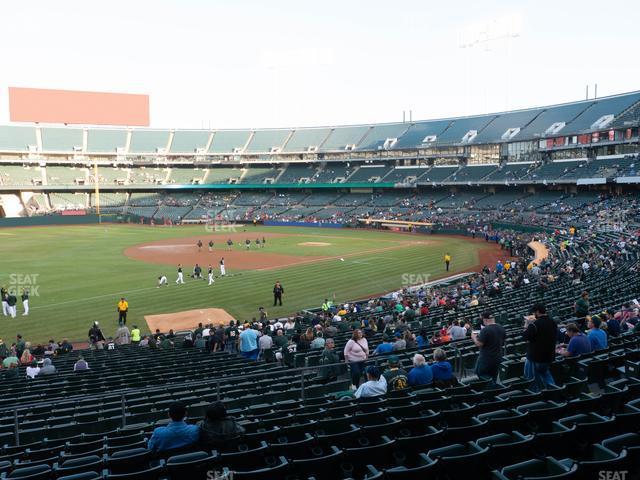 Seating view for Oakland Coliseum Section Rear 127