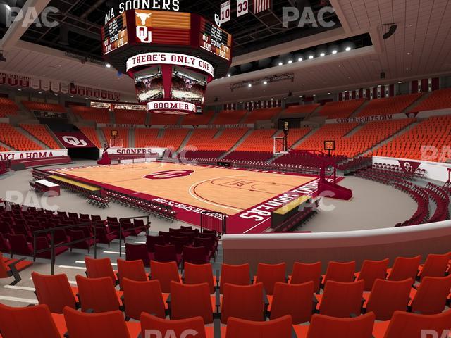 Seating view for Lloyd Noble Center Section 118