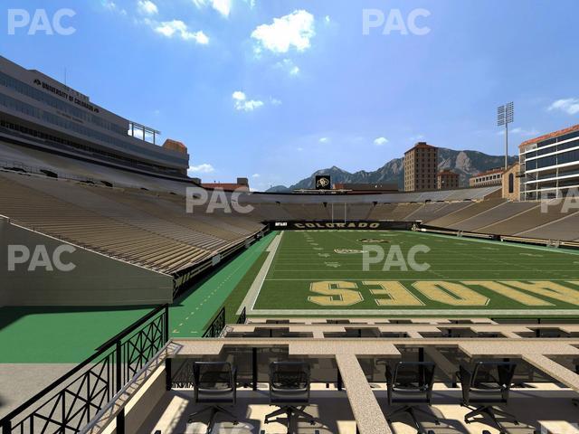 Seating view for Folsom Field Section Loge Box 152