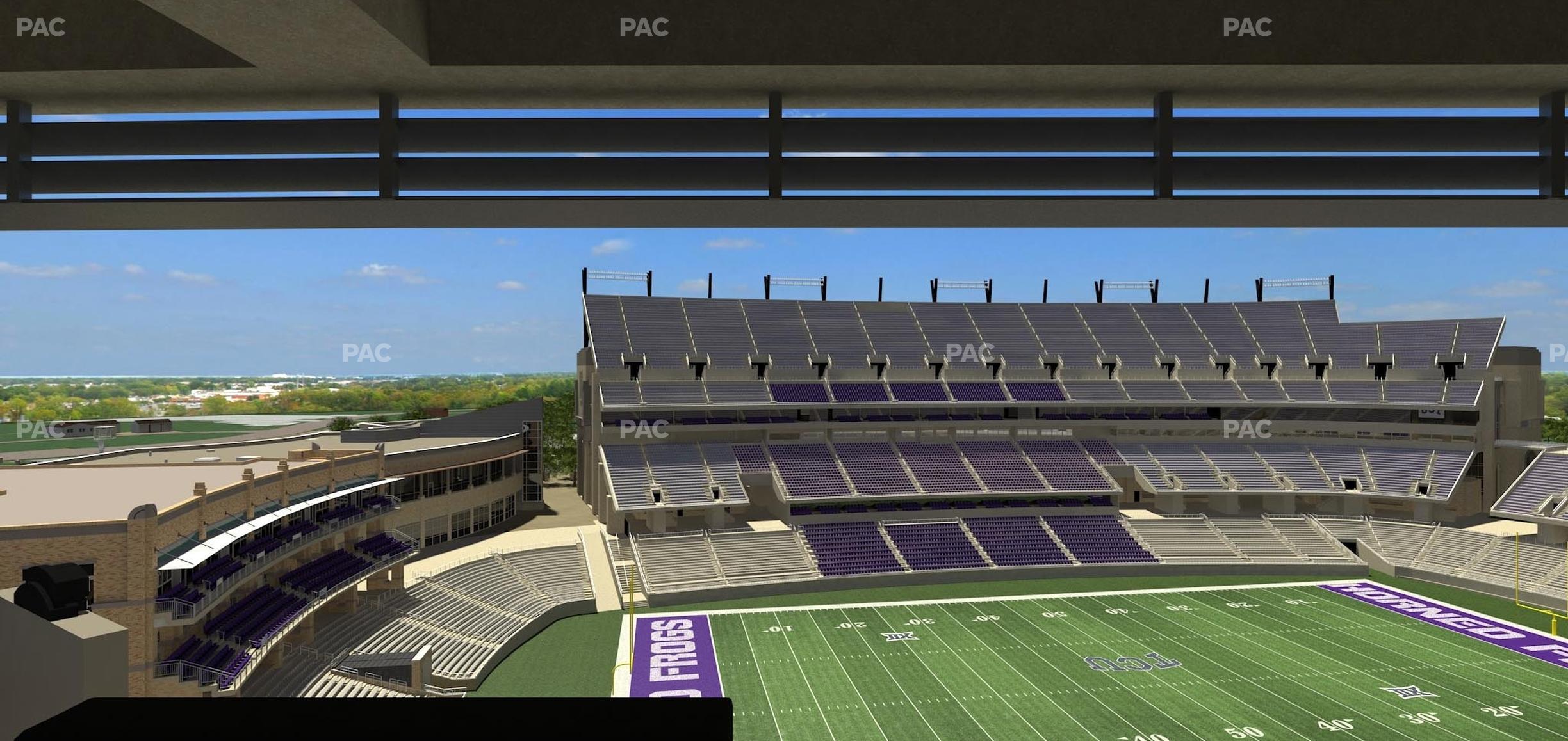 Seating view for Amon G Carter Stadium Section Loge Box 336