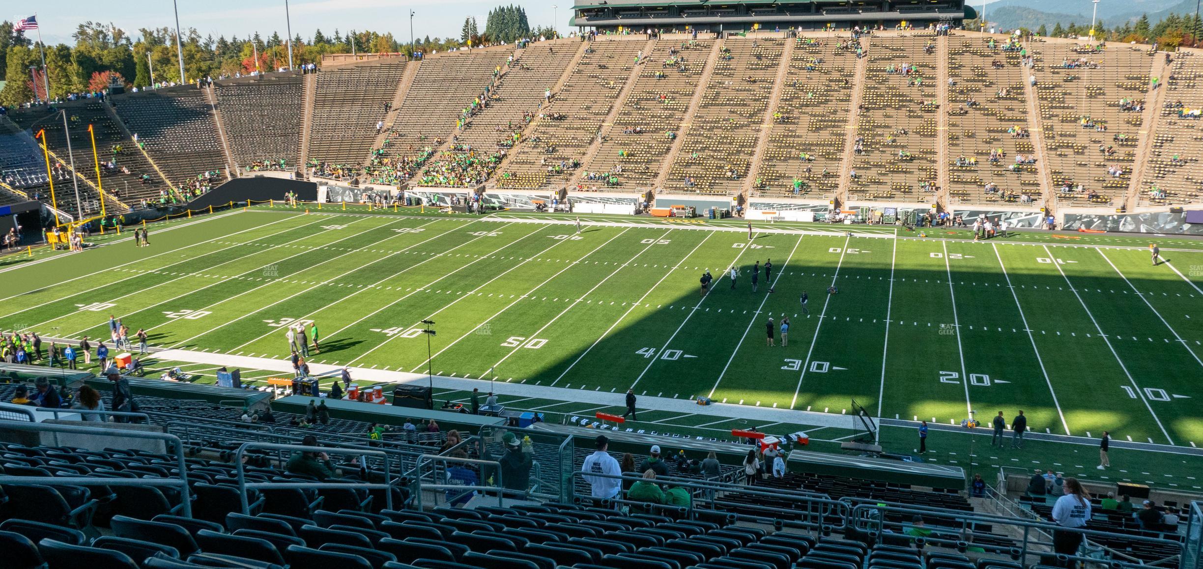 Seating view for Autzen Stadium Section 29 Club