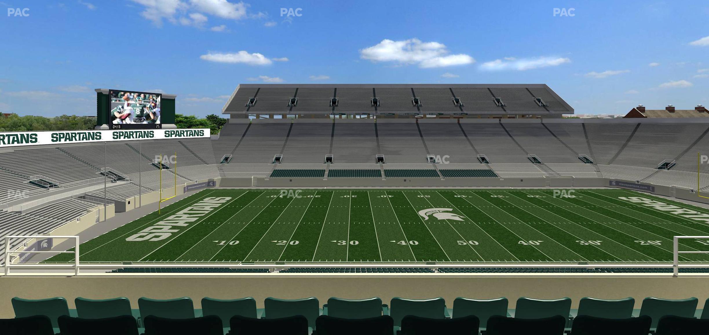 Seating view for Spartan Stadium (Michigan) Section Spartan Club 8