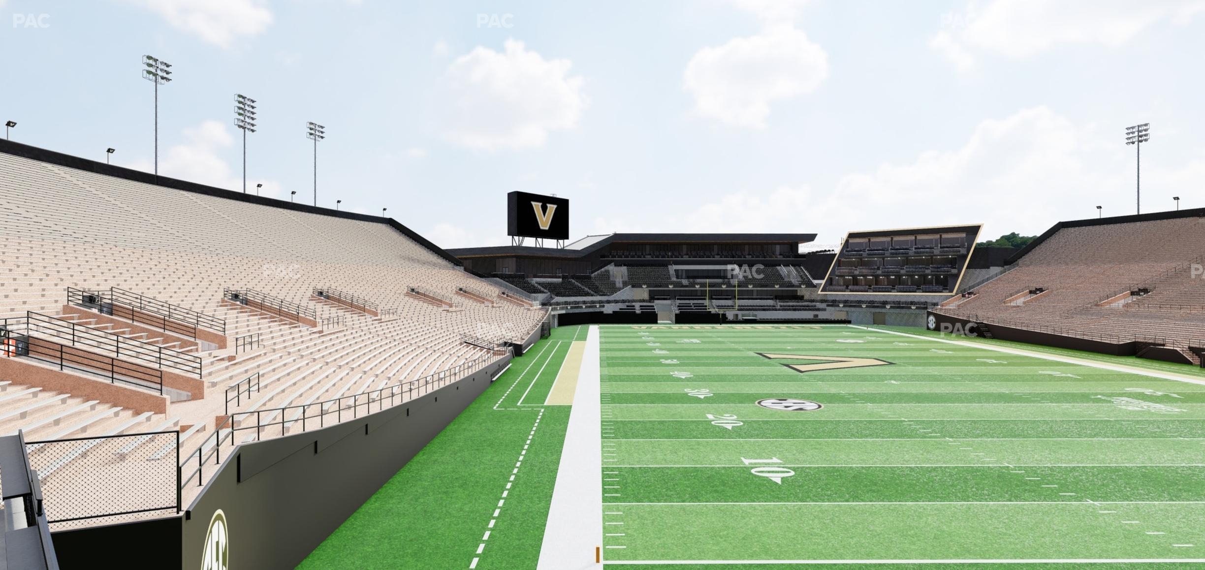 Seating view for FirstBank Stadium Section North Endzone Terrace Wc E