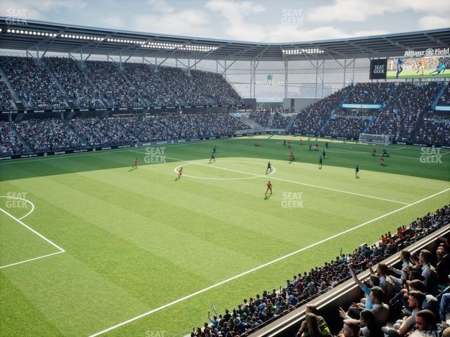 Seating view for Allianz Field Section Upper 90 Rail