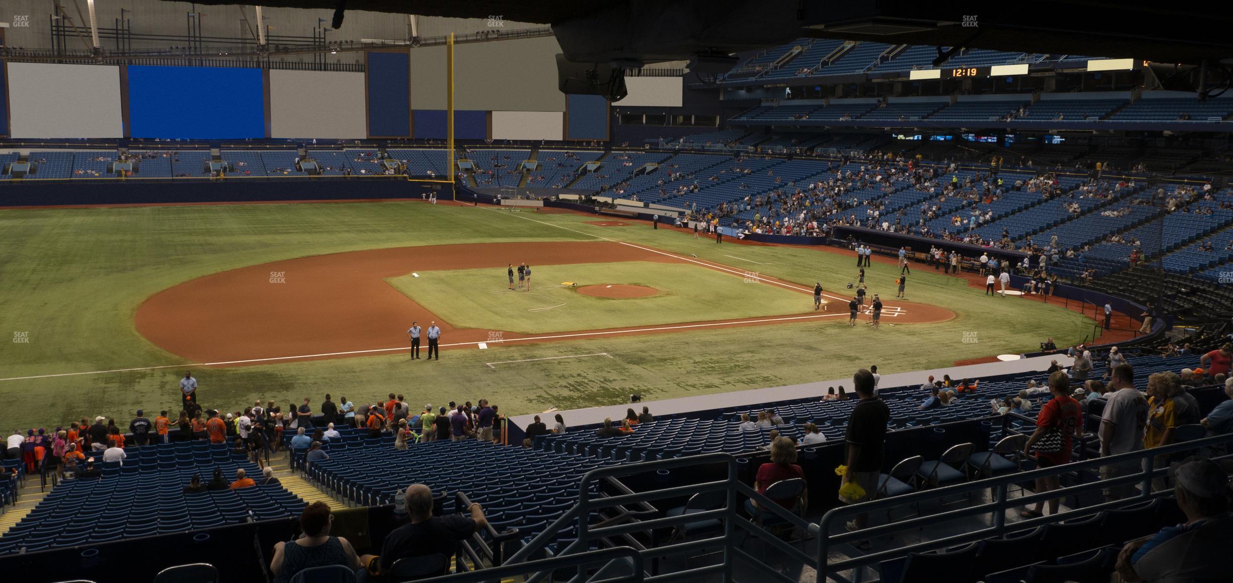 Seating view for Tropicana Field Section 121