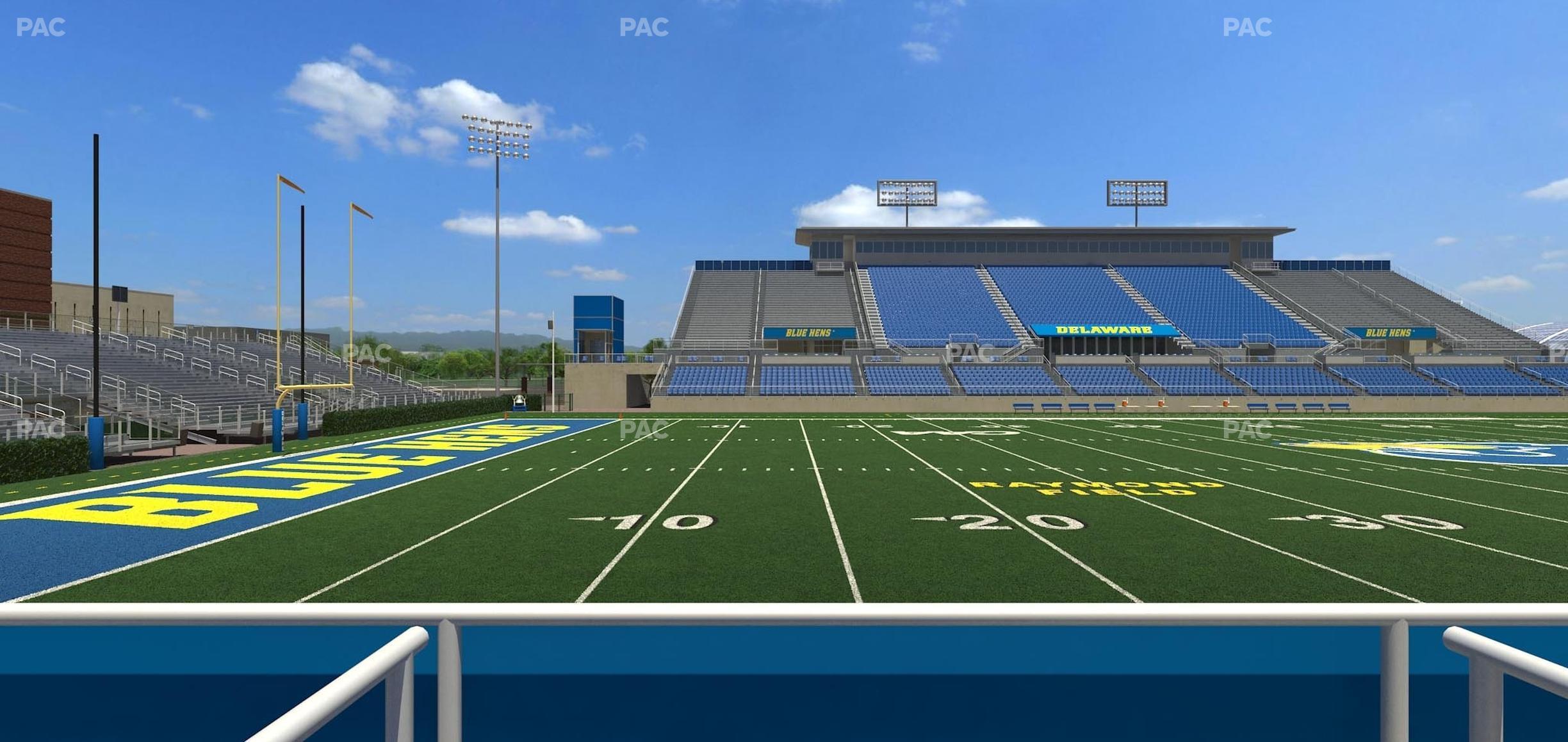 Seating view for Delaware Stadium Section East Box 91