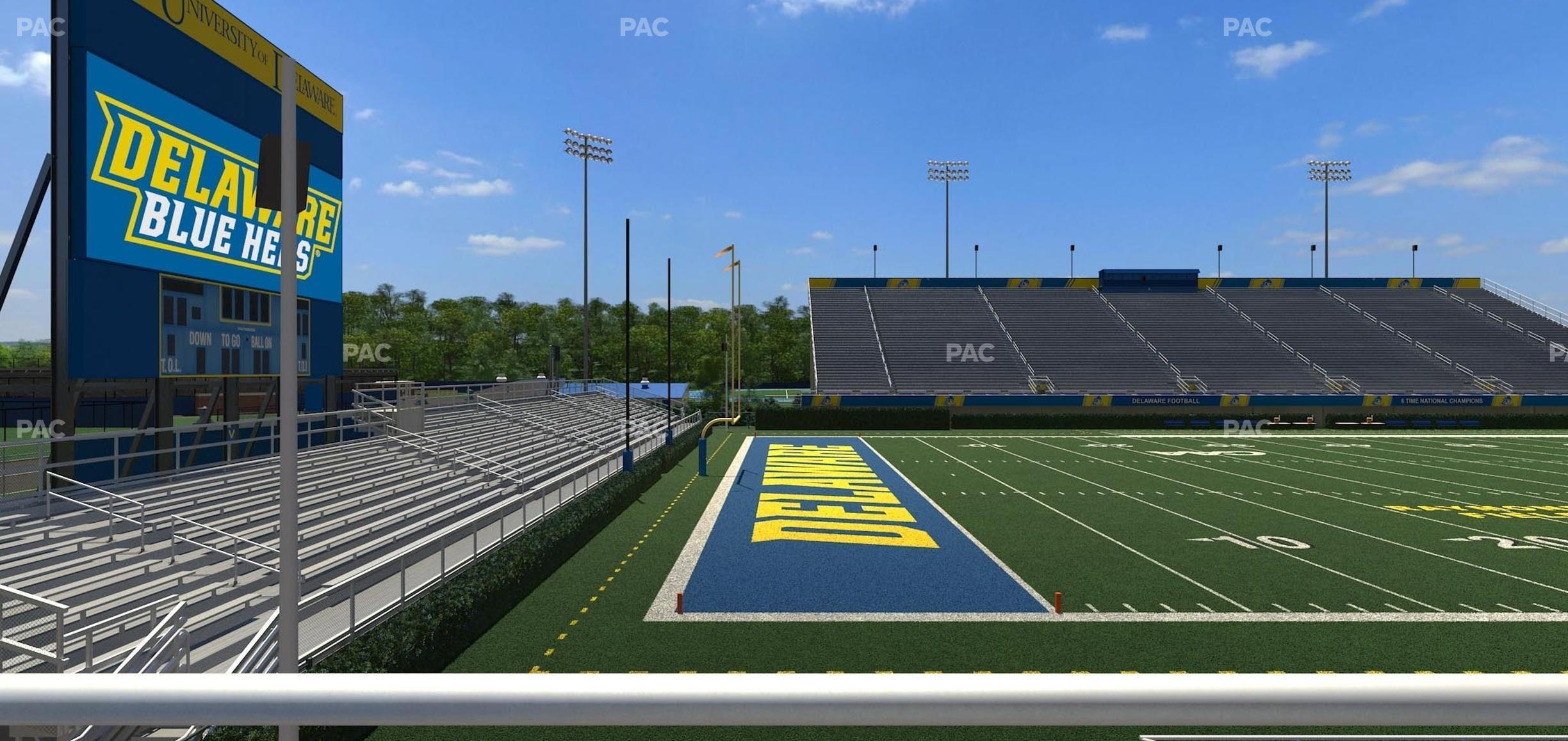 Seating view for Delaware Stadium Section West Ada 8